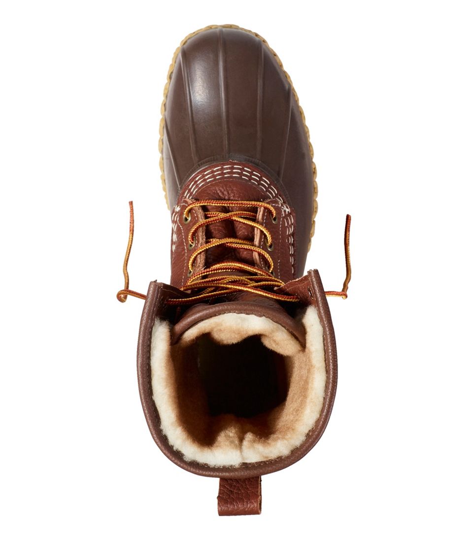 Men's Bean Boots, 10" Shearling-Lined Tumbled Leather - Image 4