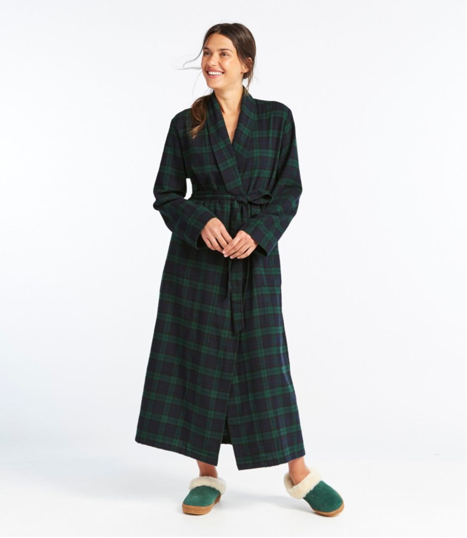 Women's Scotch Plaid Flannel Robe - Image 2