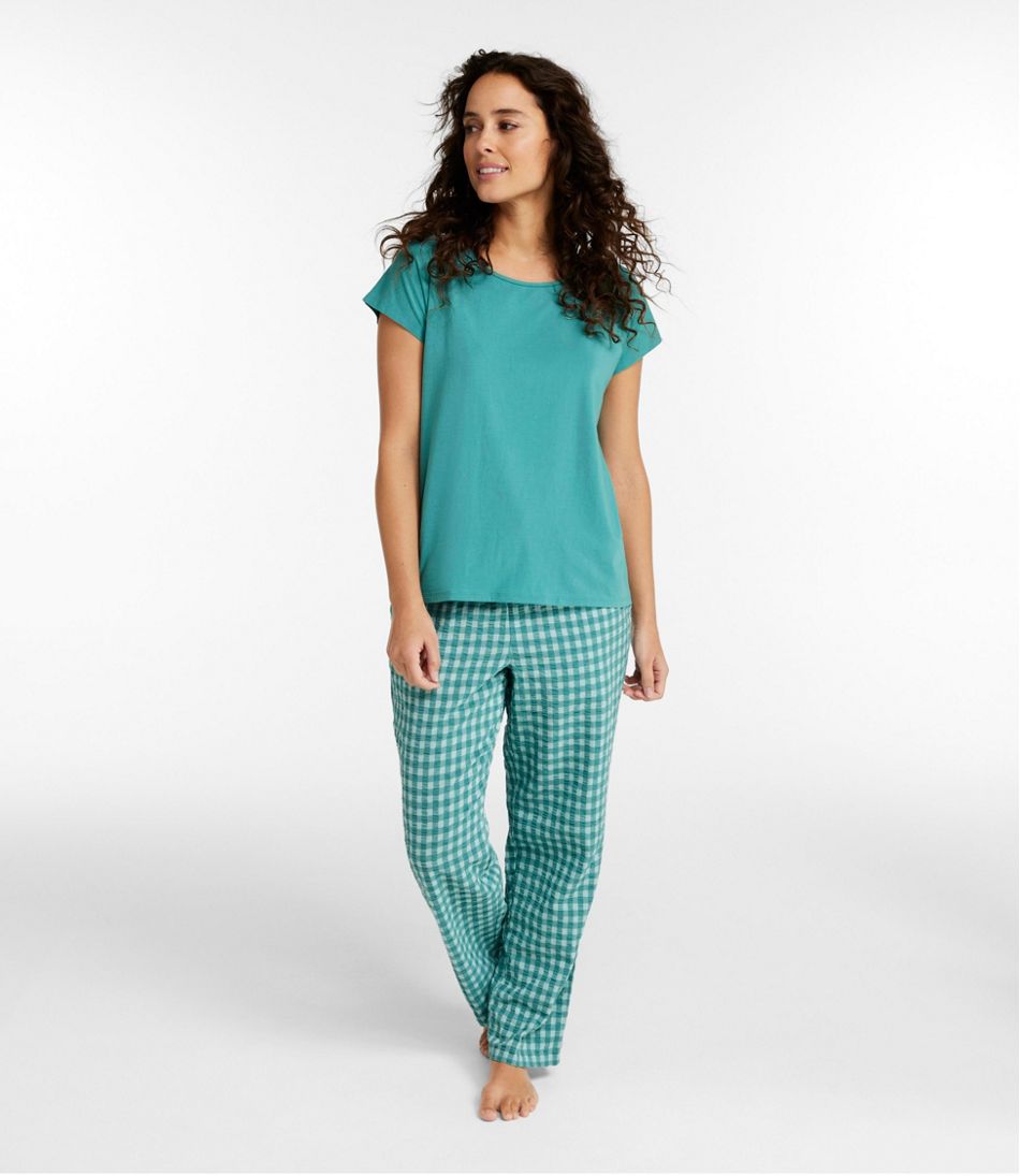 Women's Bean's Seacoast Seersucker Pajama Pant Set - Image 2