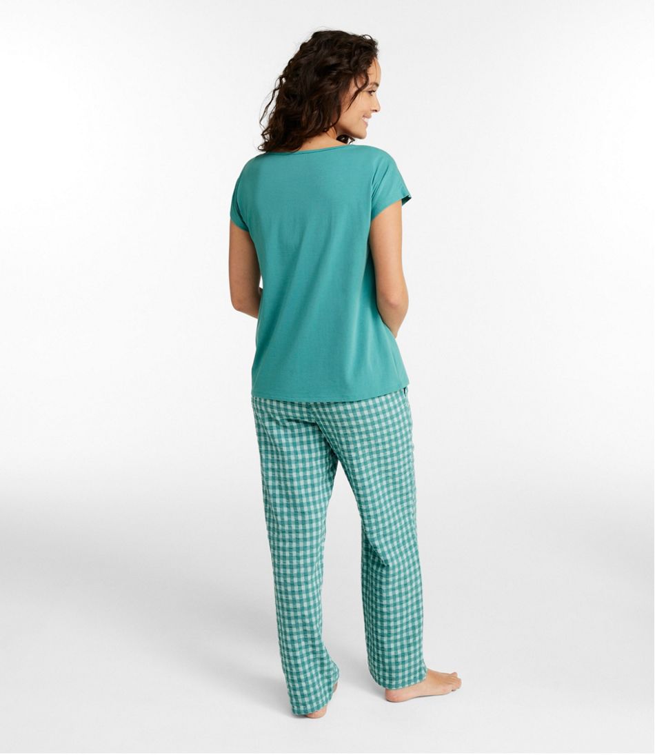 Women's Bean's Seacoast Seersucker Pajama Pant Set - Image 3