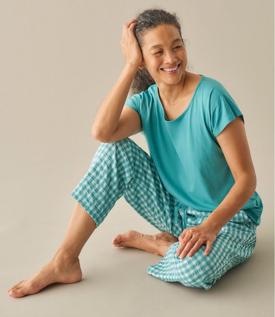 Women's Bean's Seacoast Seersucker Pajama Pant Set - Image 7