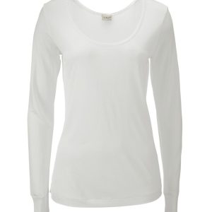 Women's Silk Pointelle, Long-Sleeve Scoopneck