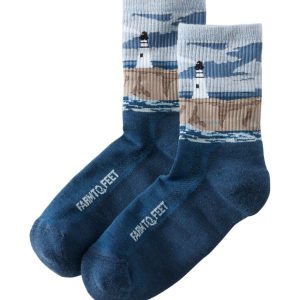 Adults' Farm to Feet Cape Headlight Lighthouse Light Cushion 3/4 Crew Socks