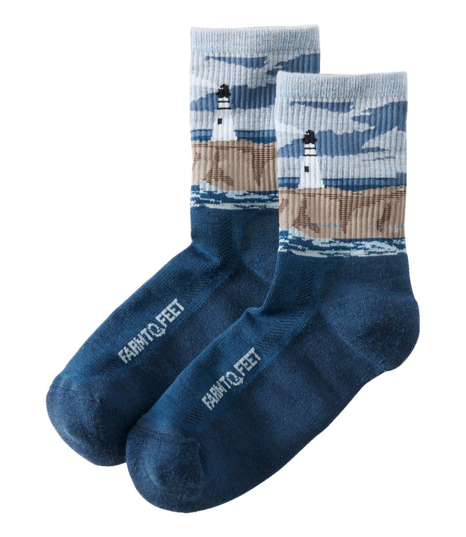 Adults' Farm to Feet Cape Headlight Lighthouse Light Cushion 3/4 Crew Socks