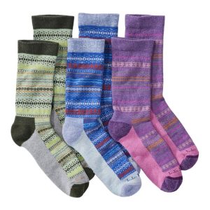 Adults' Wicked Soft Cotton Socks Fair Isle Gift Set, 3-Pack