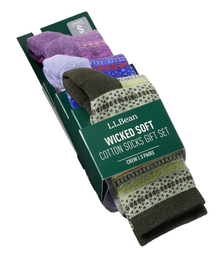 Adults' Wicked Soft Cotton Socks Fair Isle Gift Set, 3-Pack - Image 2