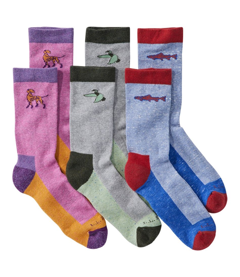 Adults' Wicked Soft Cotton Socks Animal Gift Set, 3-Pack