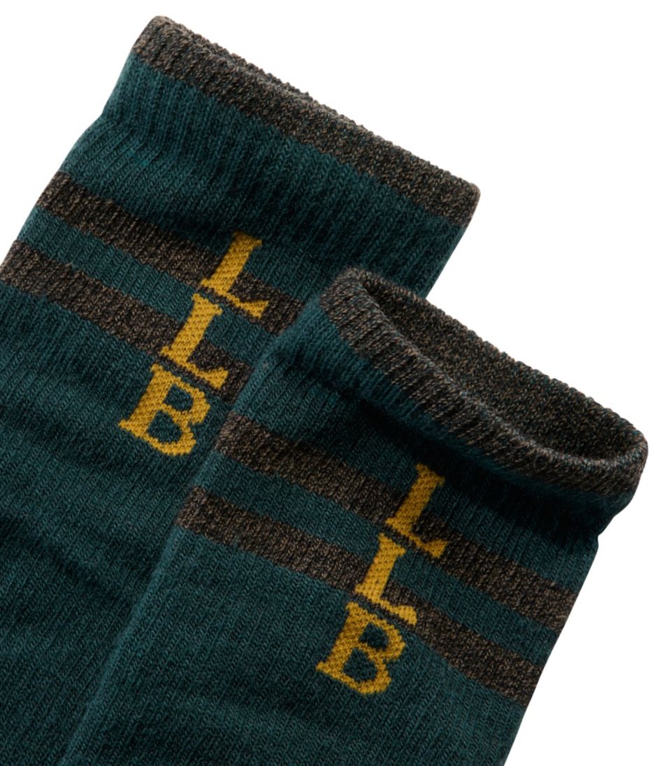 Adults' Katahdin Over the Calf Hiker Socks, Mountain Stripe - Image 3