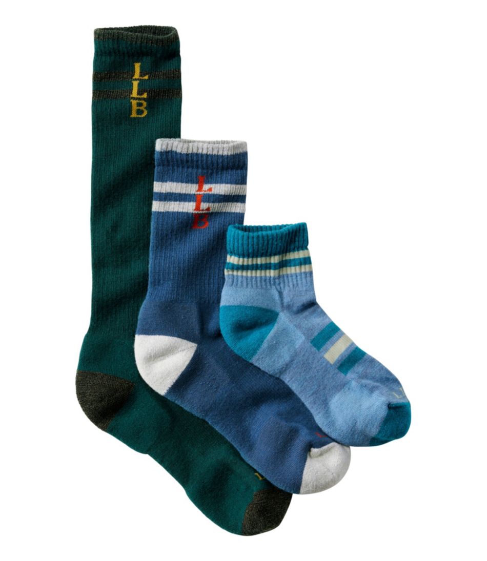 Adults' Katahdin Hiker Socks, 1/4 Crew Stripe - Image 3