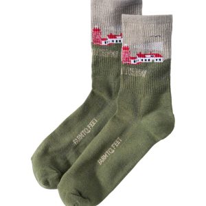 Adults' Farm to Feet Portland West Quoddy Lighthouse Light Cushion 3/4 Crew Socks