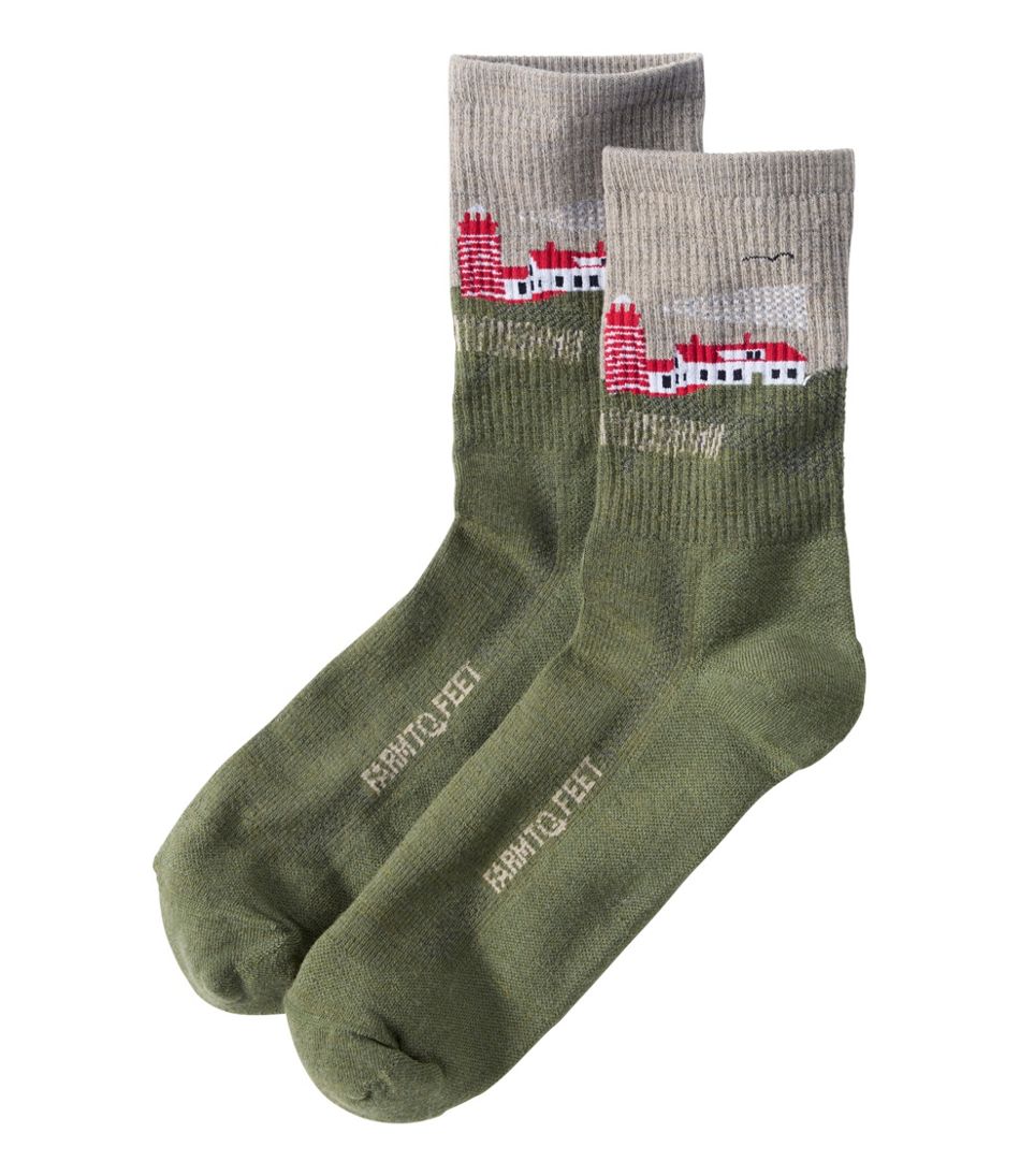 Adults' Farm to Feet Portland West Quoddy Lighthouse Light Cushion 3/4 Crew Socks