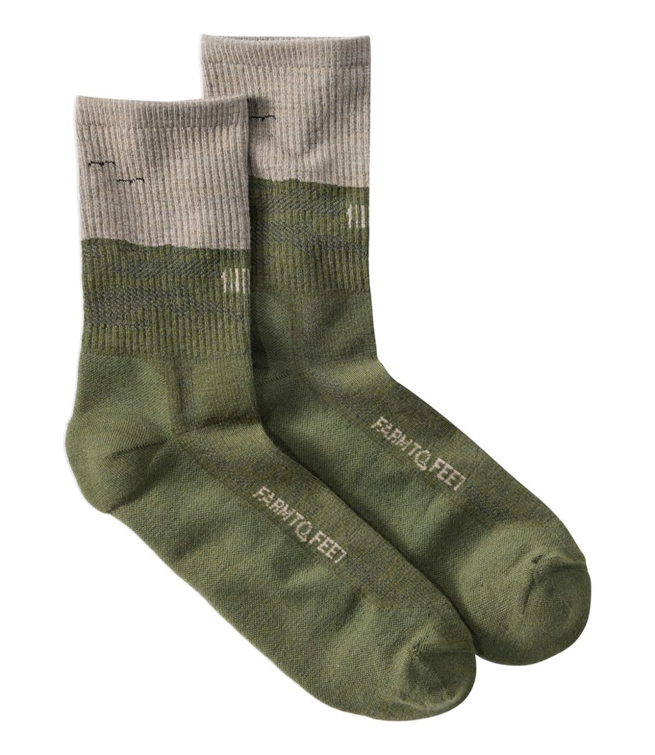 Adults' Farm to Feet Portland West Quoddy Lighthouse Light Cushion 3/4 Crew Socks - Image 2