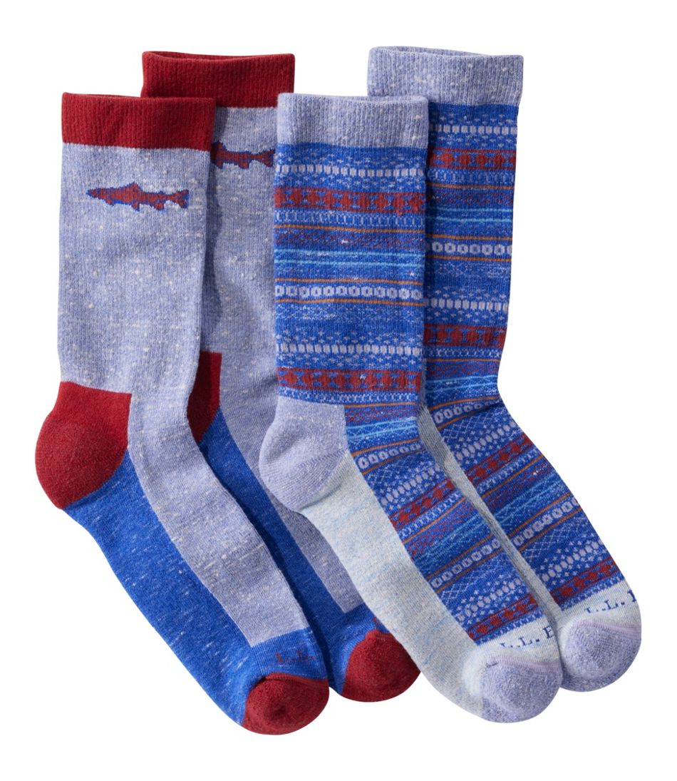 Adults' Wicked Soft Cotton Socks, Novelty 2-Pack