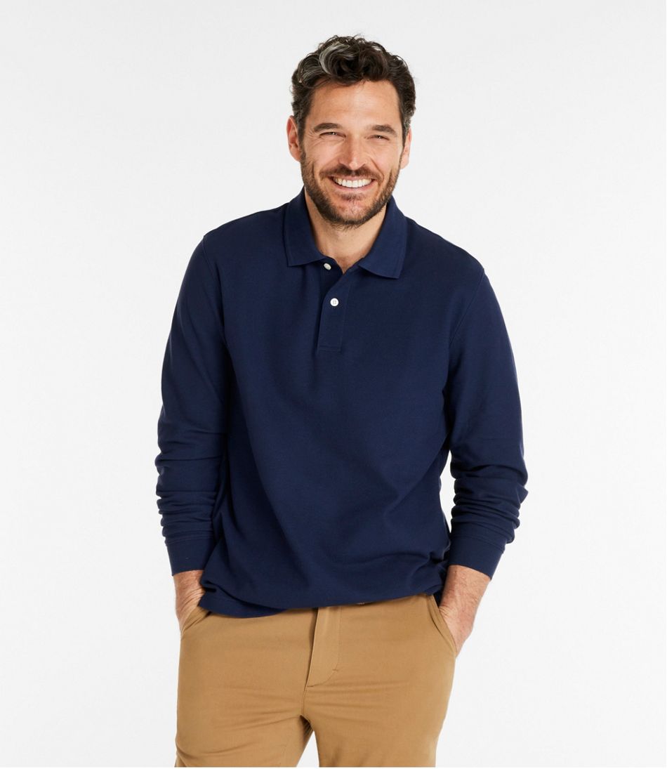 Men's Premium Double L? Polo, Long-Sleeve Without Pocket - Image 2