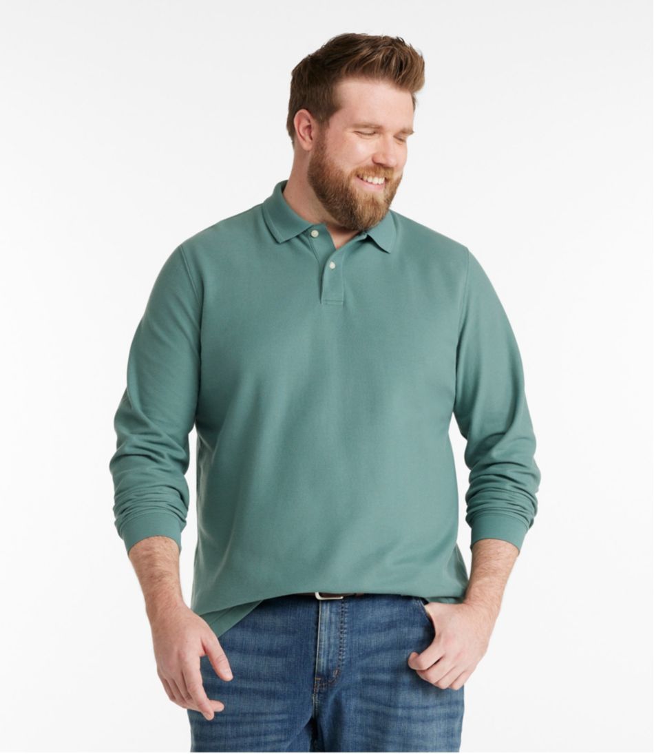 Men's Premium Double L? Polo, Long-Sleeve Without Pocket - Image 4