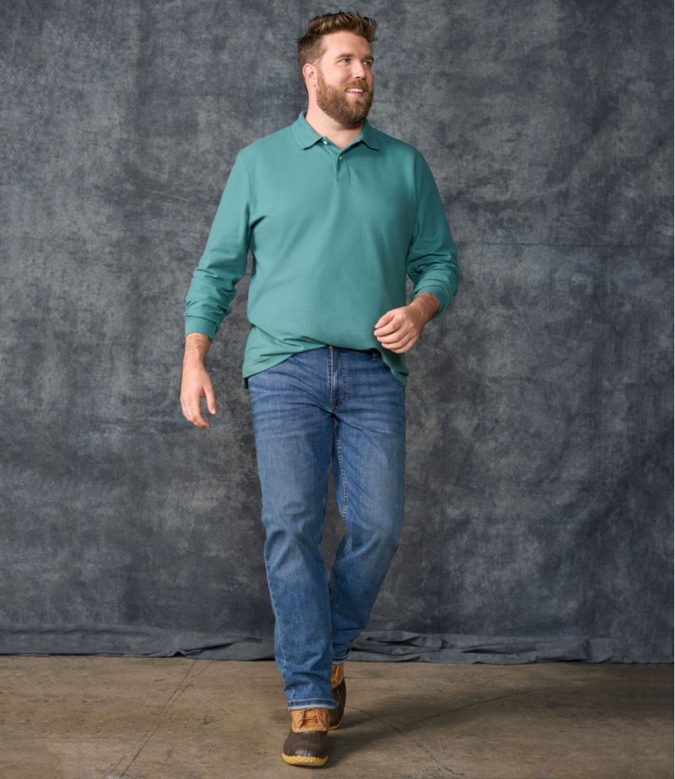 Men's Premium Double L? Polo, Long-Sleeve Without Pocket - Image 9