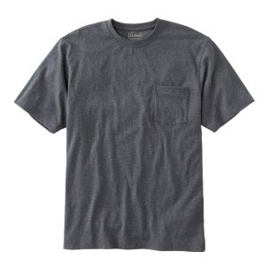 Men's Carefree Unshrinkable Tee with Pocket, Traditional Fit