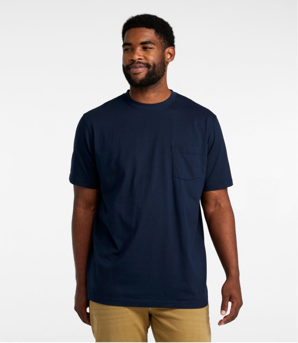 Men's Carefree Unshrinkable Tee with Pocket, Traditional Fit - Image 4