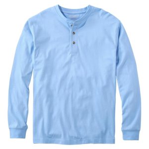 Men's Carefree Unshrinkable Tee, Traditional Fit, Long-Sleeve Henley