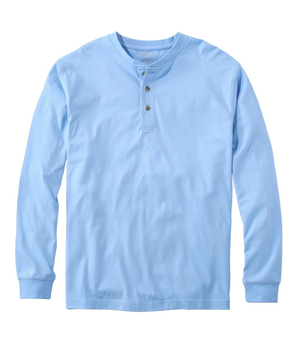 Men's Carefree Unshrinkable Tee, Traditional Fit, Long-Sleeve Henley