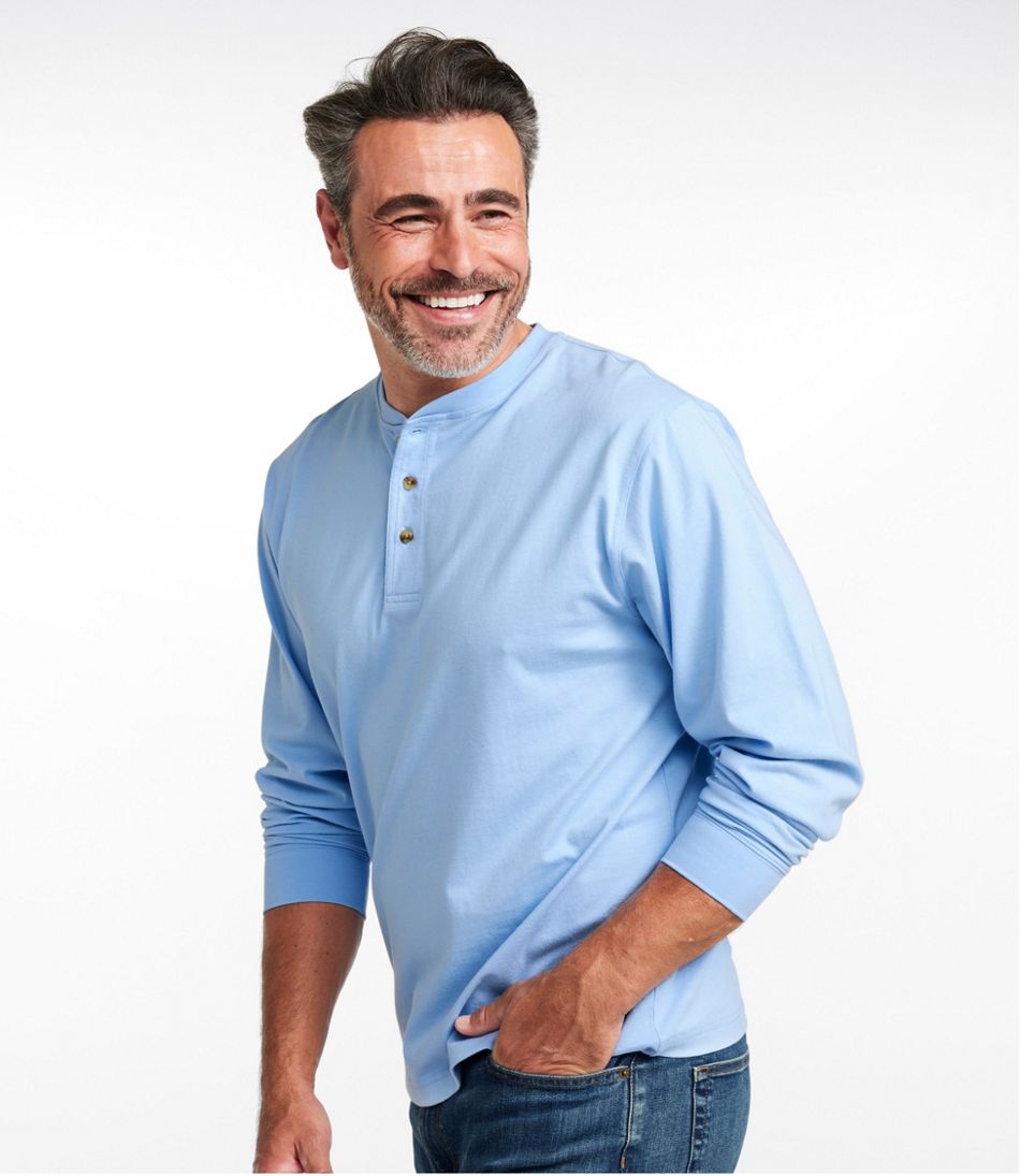 Men's Carefree Unshrinkable Tee, Traditional Fit, Long-Sleeve Henley - Image 2