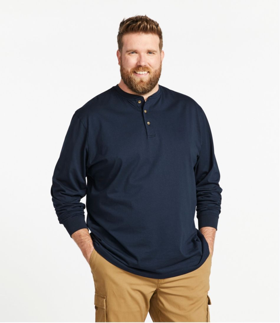 Men's Carefree Unshrinkable Tee, Traditional Fit, Long-Sleeve Henley - Image 4