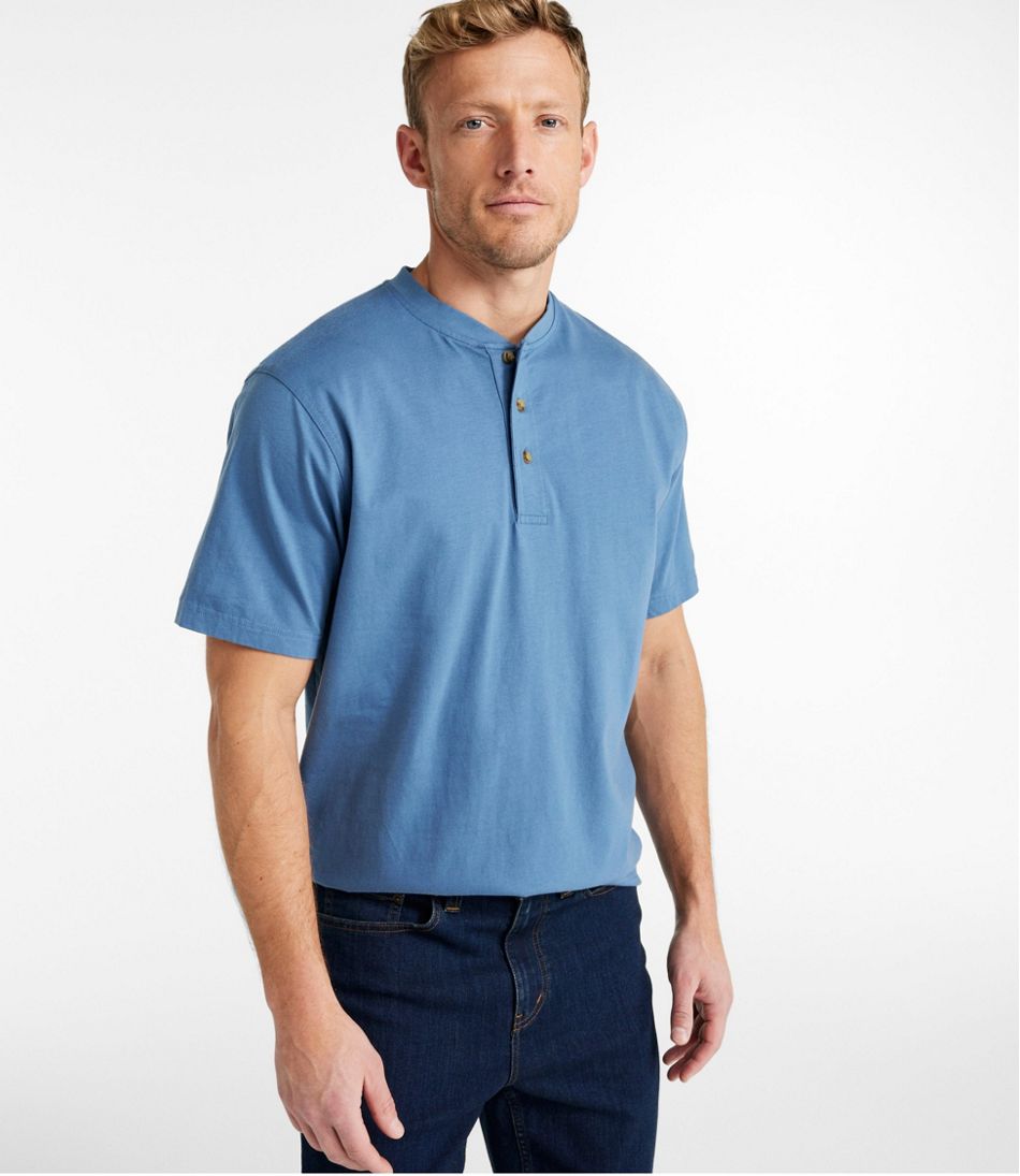 Men's Carefree Unshrinkable Tee, Traditional Fit, Henley - Image 2