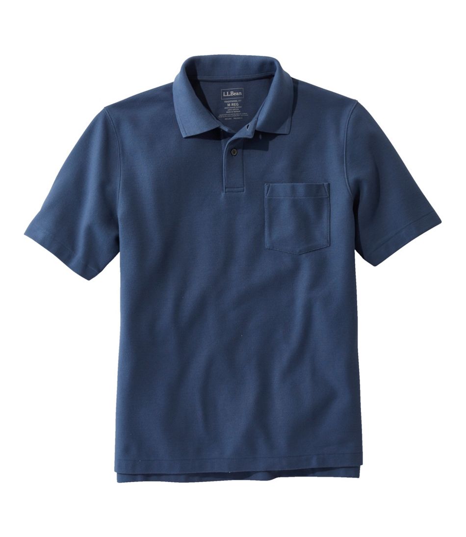 Men's Premium Double L? Polo, Hemmed Short-Sleeve with Pocket
