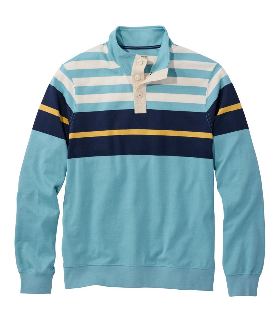 Men's Bean's Vintage Soft Rugby, Mockneck, Chest Stripe