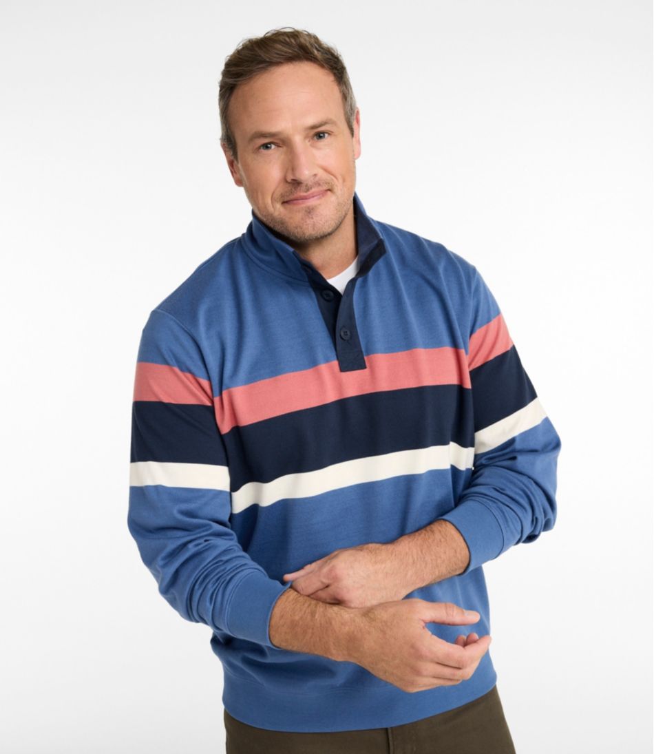Men's Bean's Vintage Soft Rugby, Mockneck, Chest Stripe - Image 4