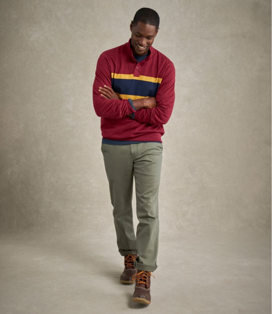 Men's Bean's Vintage Soft Rugby, Mockneck, Chest Stripe - Image 8