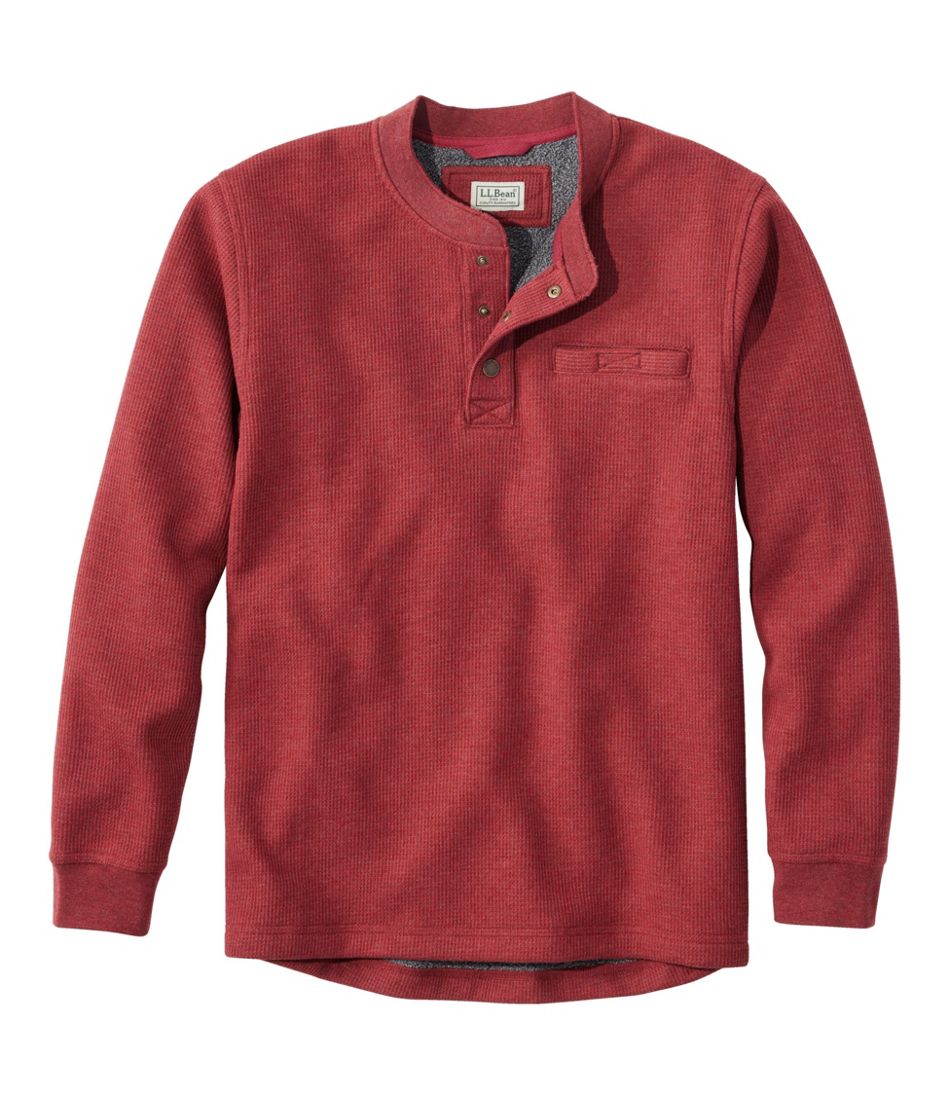 Men's Katahdin Iron Works? Bonded Waffle Fleece Henley