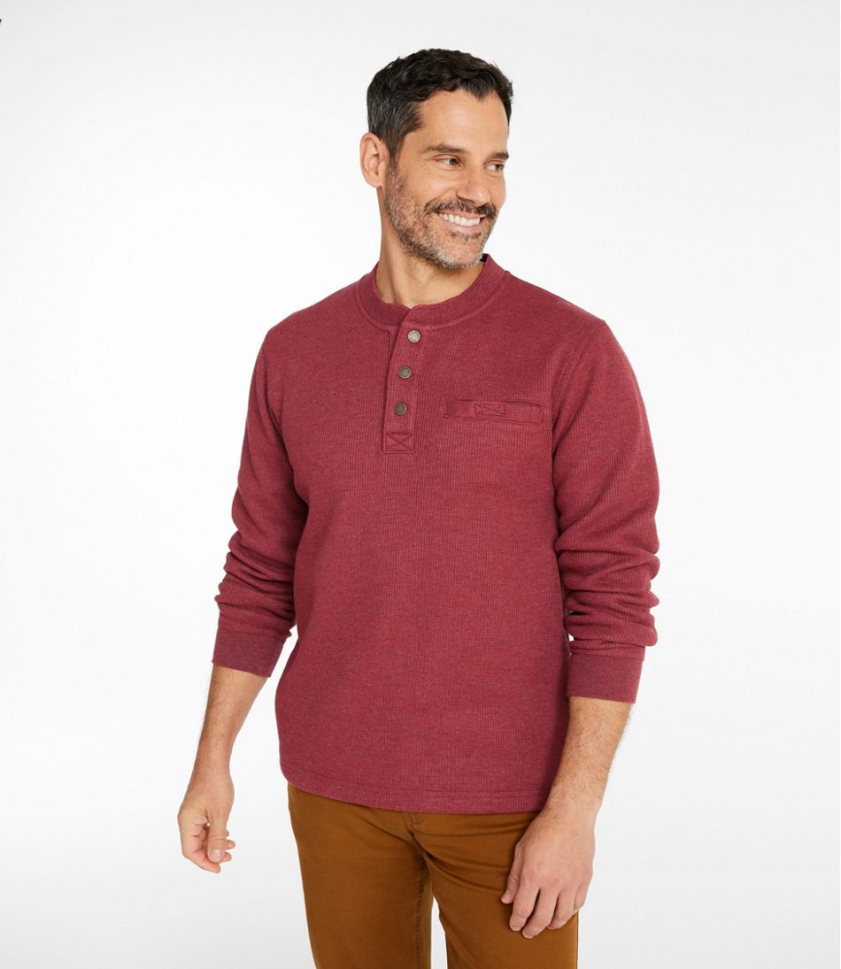 Men's Katahdin Iron Works? Bonded Waffle Fleece Henley - Image 2