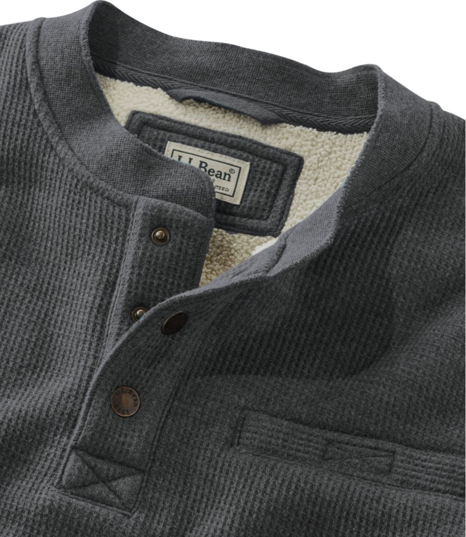 Men's Katahdin Iron Works? Bonded Waffle Fleece Henley - Image 6