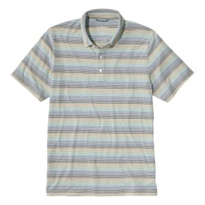 Men's Comfort Stretch Performance? Pima Polo, Short-Sleeve, Stripe