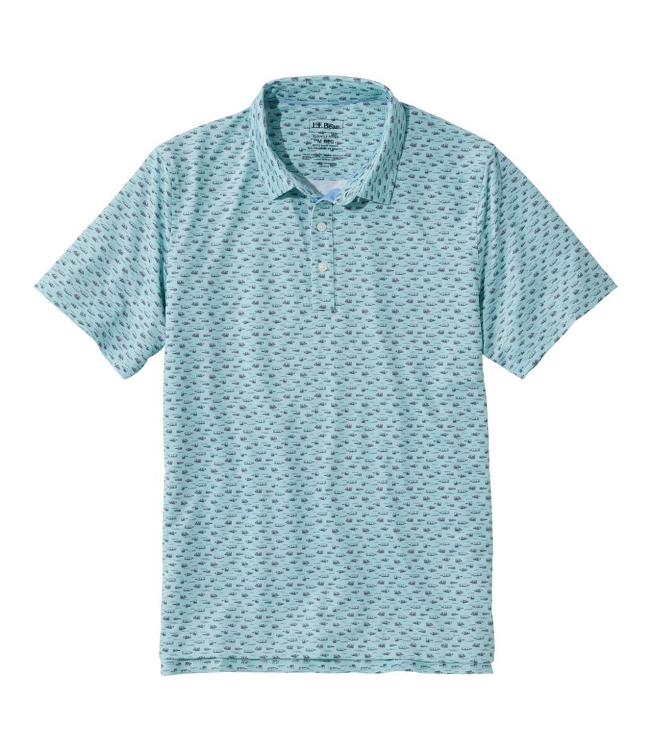 Men's Comfort Stretch Performance? Party Polo, Slightly Fitted, Short-Sleeve, Print