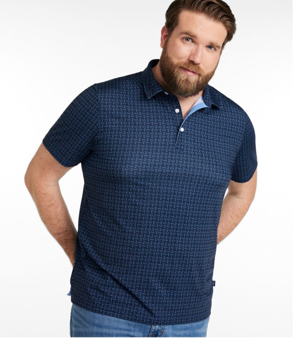 Men's Comfort Stretch Performance? Party Polo, Slightly Fitted, Short-Sleeve, Print - Image 4