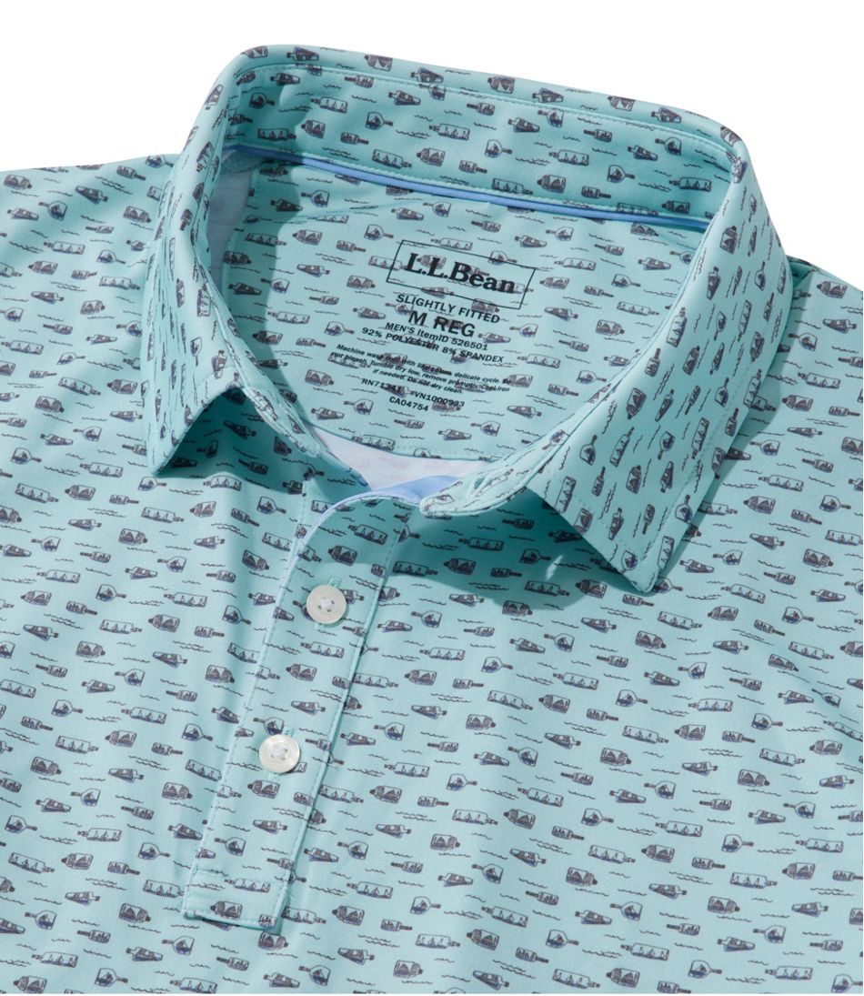 Men's Comfort Stretch Performance? Party Polo, Slightly Fitted, Short-Sleeve, Print - Image 6