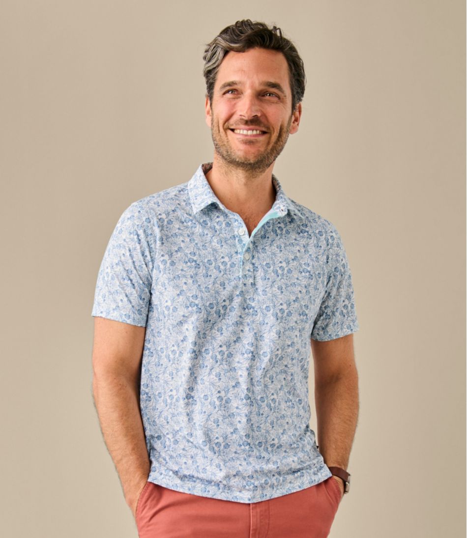 Men's Comfort Stretch Performance? Party Polo, Slightly Fitted, Short-Sleeve, Print - Image 8