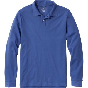 Men's Comfort Stretch Performance? Polo, Long-Sleeve, Slightly Fitted