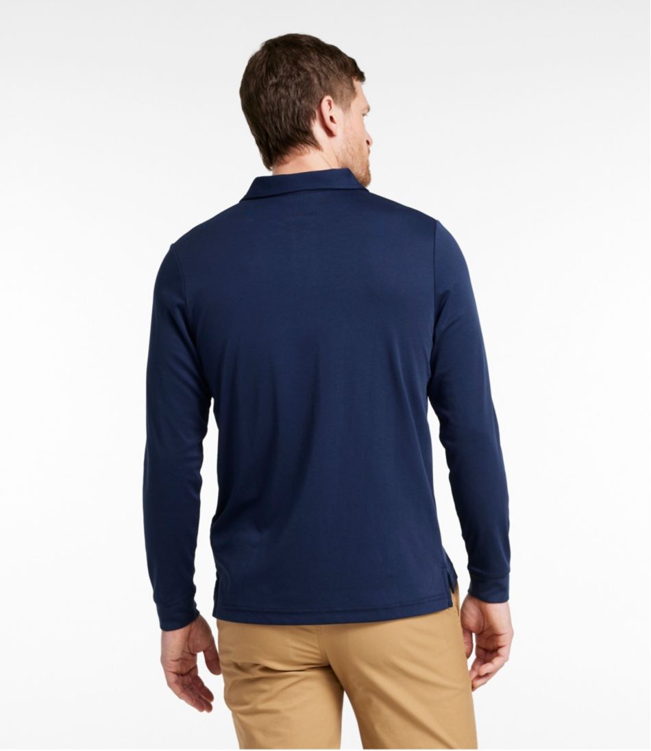 Men's Comfort Stretch Performance? Polo, Long-Sleeve, Slightly Fitted - Image 3