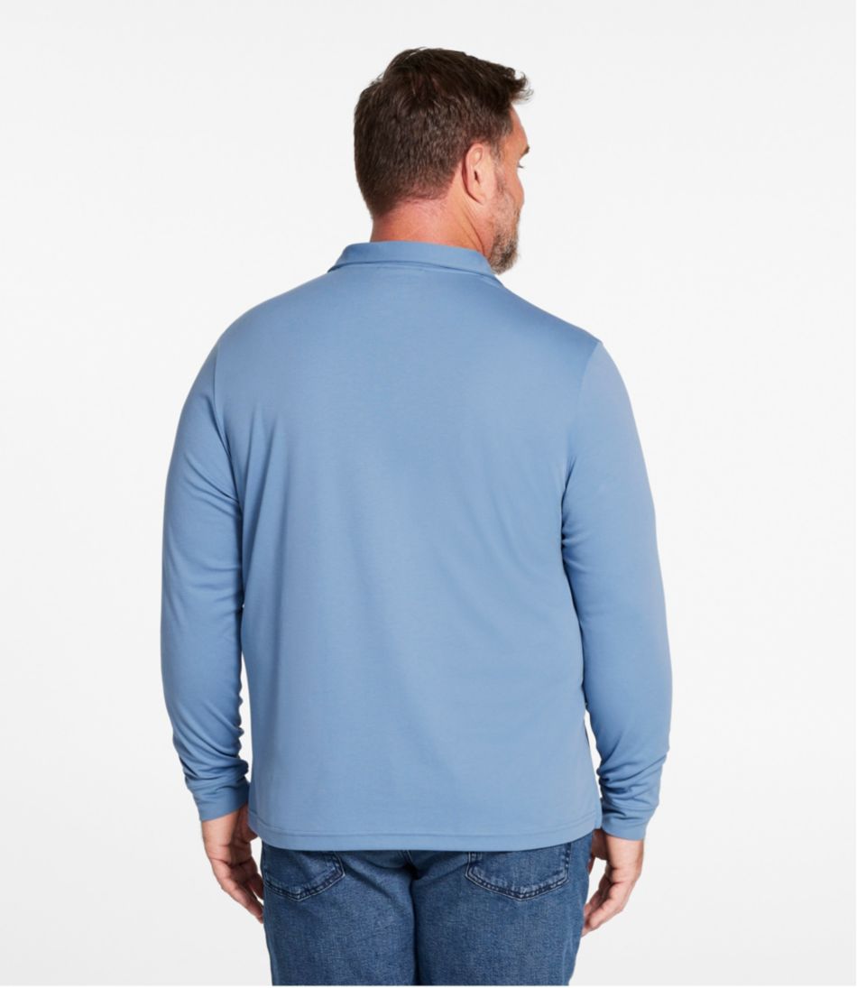 Men's Comfort Stretch Performance? Polo, Long-Sleeve, Slightly Fitted - Image 5