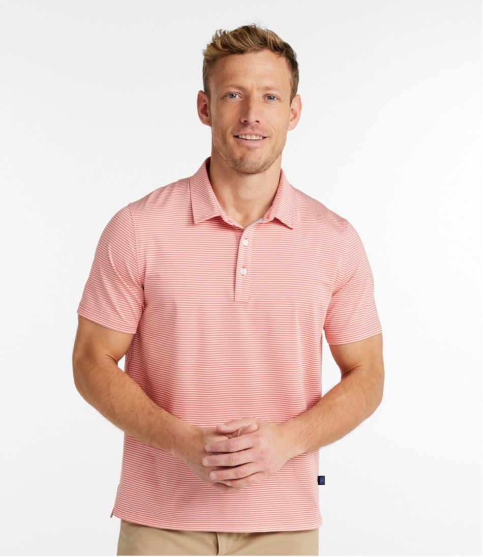 Men's Comfort Stretch Performance? Party Polo, Slightly Fitted, Short-Sleeve, Stripe - Image 2
