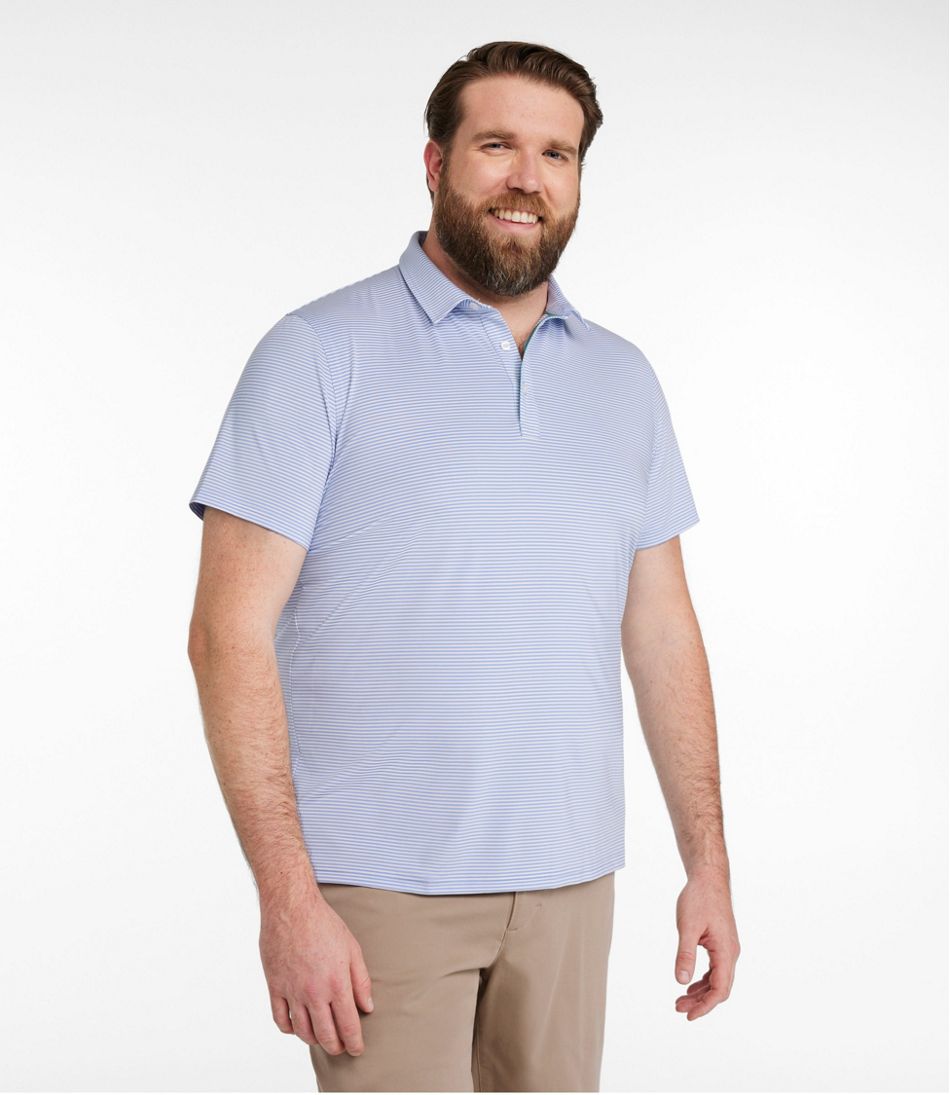 Men's Comfort Stretch Performance? Party Polo, Slightly Fitted, Short-Sleeve, Stripe - Image 4