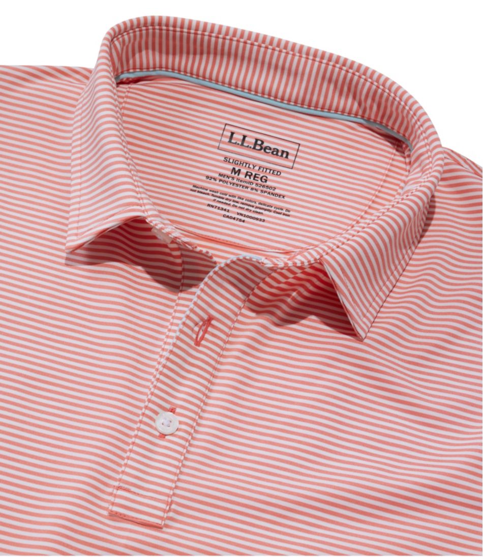 Men's Comfort Stretch Performance? Party Polo, Slightly Fitted, Short-Sleeve, Stripe - Image 6
