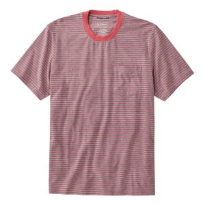 Men's Comfort Stretch Performance? Pima Pocket Tee, Short-Sleeve, Stripe