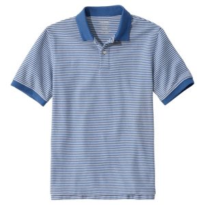 Men's Premium Double L? Polo, Banded Short-Sleeve Without Pocket Stripe