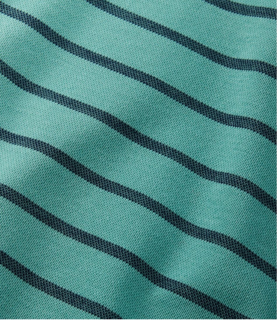 Men's Comfort Stretch Performance? Polo, Short-Sleeve, Slightly Fitted, Stripe - Image 6
