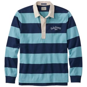 Men's Bean's Vintage Soft Rugby, Stripe Embroidered