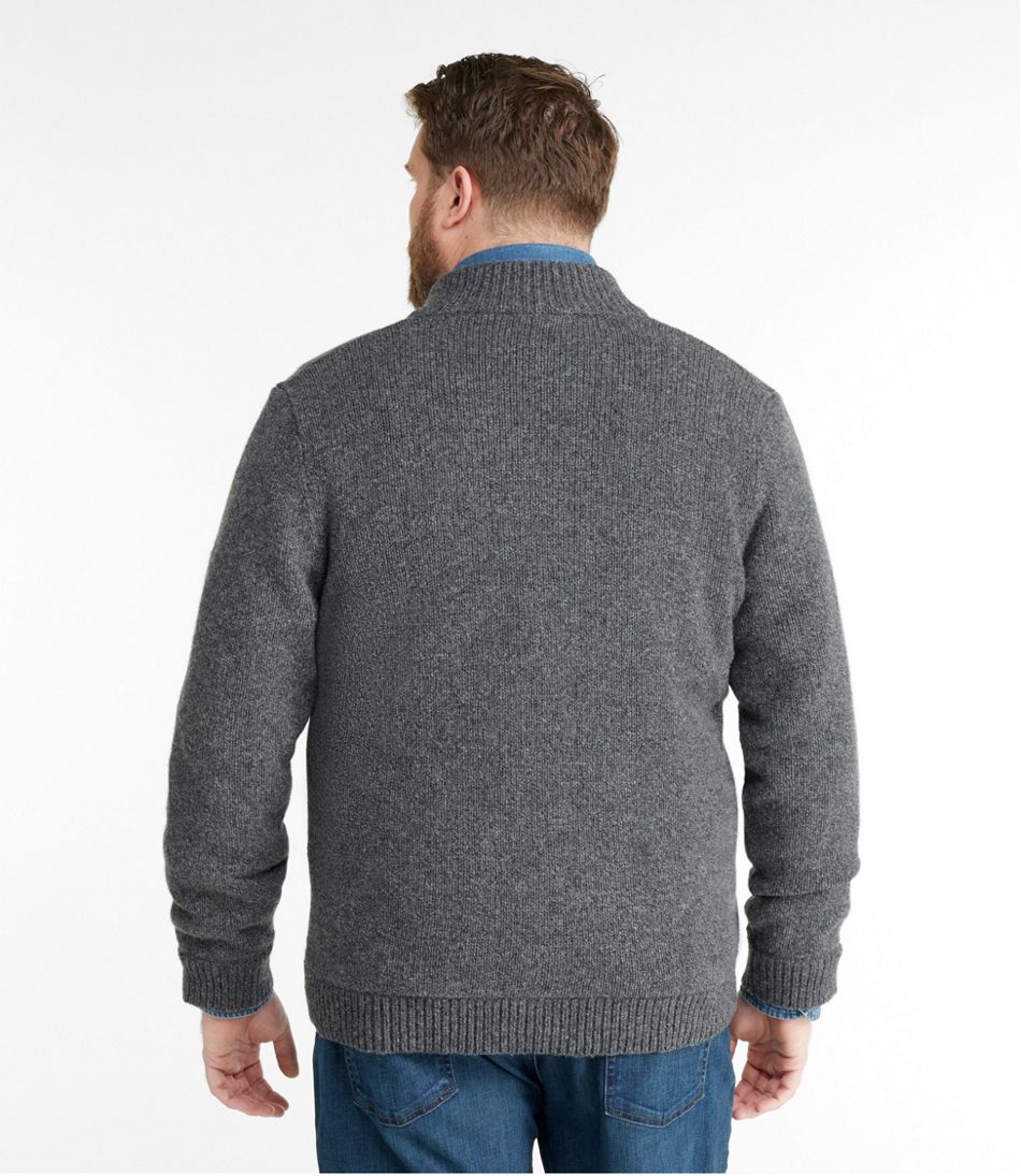 Men's L.L.Bean Classic Ragg Wool Sweater, Full-Zip Flannel-Lined - Image 5